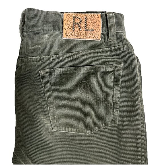 Ralph Lauren Women’s Corduroy Flare Pants Olive Green Sz 6 Preppy Equestrian - Picture 1 of 10
